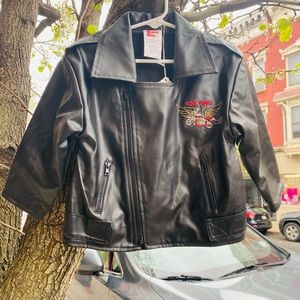 Toddler faux leather jacket